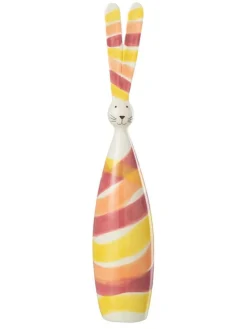 J Line Dekofiguren & -Objekte<Dekofigur "Hase" in Pink/ Orange/ Gold - (H)36 x Ø 7 cm