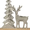POSIWIO Dekofiguren & -Objekte<Dekofigur "Hirsch" in Silber - (B)23 x (H)26 x (T)5 cm