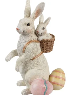 Clayre & Eef Dekofiguren & -Objekte<Dekofigur "Kaninchen" in Beige - (B)10 x (H)16 x (T)9 cm