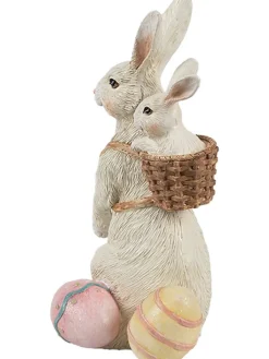 Clayre & Eef Dekofiguren & -Objekte<Dekofigur "Kaninchen" in Beige - (B)10 x (H)16 x (T)9 cm