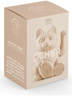 Donkey Dekofiguren & -Objekte<Dekofigur ''Lucky Cat'' in Beige - (B)10,5 x (H)15 x (T)8,5 cm