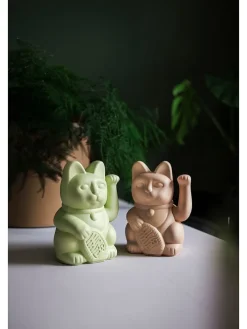 Donkey Dekofiguren & -Objekte<Dekofigur ''Lucky Cat'' in Beige - (B)10,5 x (H)15 x (T)8,5 cm