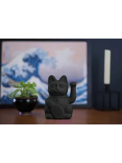Donkey Dekofiguren & -Objekte<Dekofigur ''Lucky Cat'' in Schwarz - (B)10,5 x (H)15 x (T)8,5 cm
