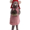 Gry & Sif Dekofiguren & -Objekte<Dekofigur ''Mouse'' in Grau/ Rot - (B)6 x (H)27 x (T)6 cm