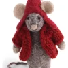 Gry & Sif Dekofiguren & -Objekte<Dekofigur ''Mouse'' in Grau/ Rot - (B)4,5 x (H)13 x (T)4 cm