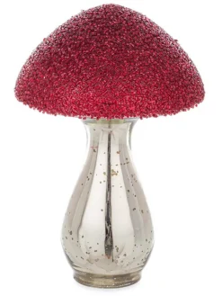 Bizzotto Dekofiguren & -Objekte<Dekofigur "Mushroom" in Rot/ Silber - (H)19 cm