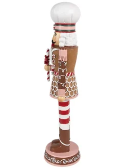 Clayre & Eef Dekofiguren & -Objekte<Dekofigur "Nussknacker" in Rosa/ Hellbraun - (B)15 x (H)46 x (T)12 cm