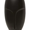 Deco Lorrie Dekofiguren & -Objekte<Dekofigur "Visage" in Schwarz - (B)11 x (H)21,5 x (T)7 cm