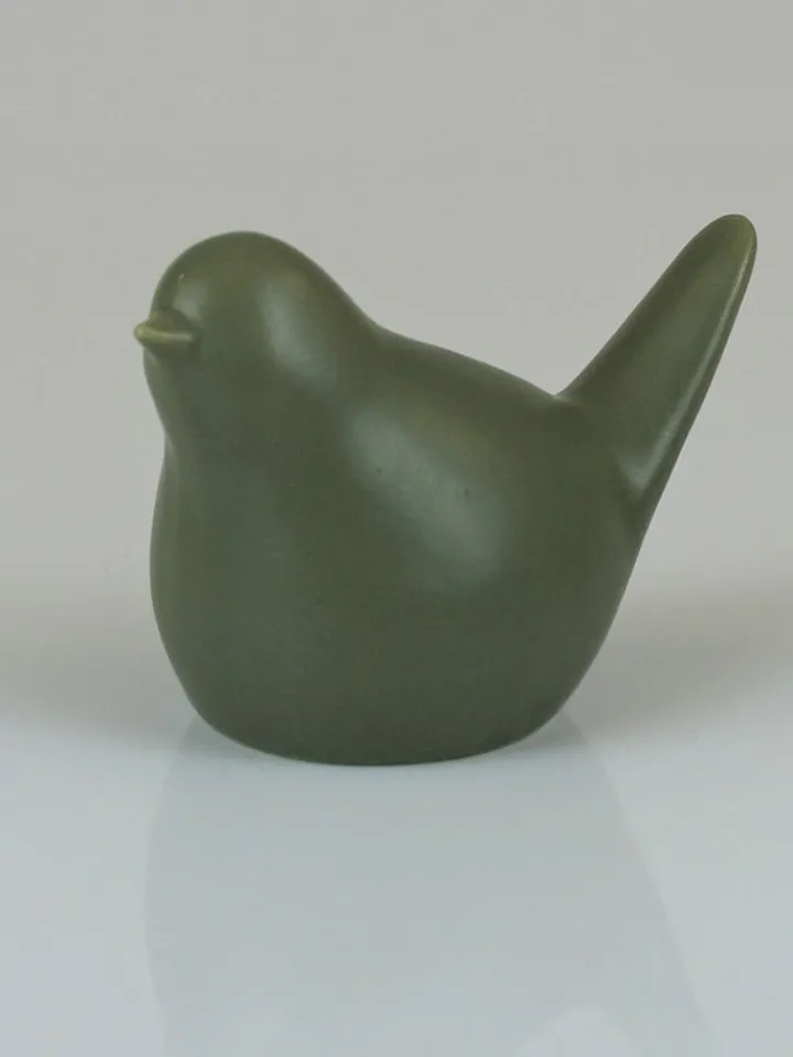 AM Design Dekofiguren & -Objekte<Dekofigur "Vogel" in Khaki - (B)12 x (H)9 cm