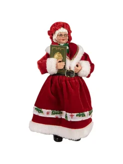 Clayre & Eef Dekofiguren & -Objekte<Dekofigur "Weihnachtsfrau" in Rot/ Weiß - (B)14 x (H)28 x (T)10 cm