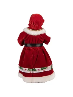 Clayre & Eef Dekofiguren & -Objekte<Dekofigur "Weihnachtsfrau" in Rot/ Weiß - (B)14 x (H)28 x (T)10 cm