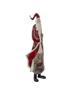 Clayre & Eef Dekofiguren & -Objekte<Dekofigur "Weihnachtsmann" in Rot - (B)33 x (H)85 x (T)16 cm
