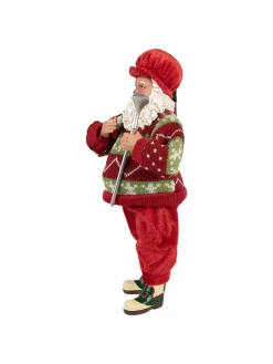 Clayre & Eef Dekofiguren & -Objekte<Dekofigur "Weihnachtsmann" in Rot - (H)28 cm