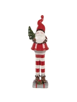 Clayre & Eef Dekofiguren & -Objekte<Dekofigur "Weihnachtsmann" in Rot/ Weiß - (H)30 cm