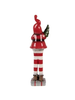 Clayre & Eef Dekofiguren & -Objekte<Dekofigur "Weihnachtsmann" in Rot/ Weiß - (H)30 cm