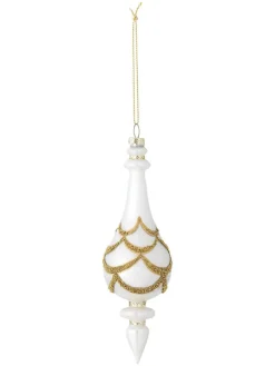 Bloomingville Wohndekoration<Dekohänger ''Hisar'' in Weiß/ Gold - (L)18,5 cm
