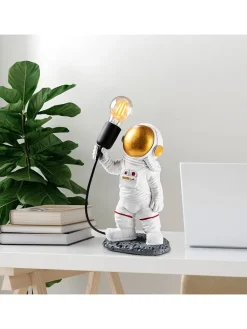 ABERTO DESIGN Lichterketten & Dekobeleuchtung|Lichterketten & Deko-Leuchten<Dekoleuchte "Astronaut" in Weiß - (H)32 cm