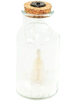 HouseVitamin Lichterketten & Deko-Leuchten<Deko-Leuchte in Weiß - (H)16 x Ø 8 cm