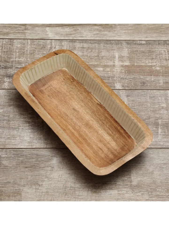 MARELIDA Dekoschalen<Dekoschale aus Mangoholz in natur/weiß - L: 40cm