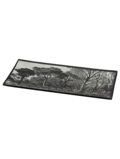 Ethnical Life Dekoschalen<Dekoschale "Black forest" in Schwarz/ Weiß - (B)21 x (T)10 cm