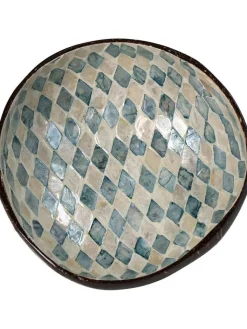 Kersten Dekoschalen<Dekoschale in Braun/ Blau/ Beige - (H)6 x Ø 14 cm
