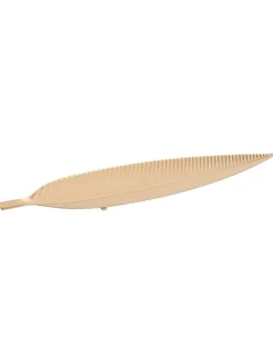 Rétro Chic Dekoschalen<Dekoschale in Gold - (B)55 x (H)2,5 x (T)13 cm
