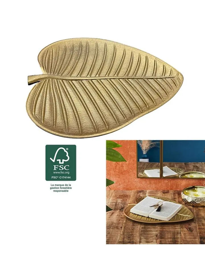 Ethnical Life Dekoschalen<Dekoschale in Gold - (L)37,8 x (B)30,4 cm