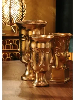 Kare Dekoschalen<Dekoschale "Rosto" in Gold - (H)26 cm