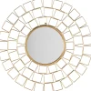 Beliani Spiegel<Dekospiegel LABRIT in Gold - (W) 90 x (H) 90 x (L) 3 cm