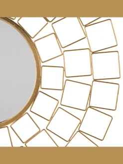 Beliani Spiegel<Dekospiegel LABRIT in Gold - (W) 90 x (H) 90 x (L) 3 cm