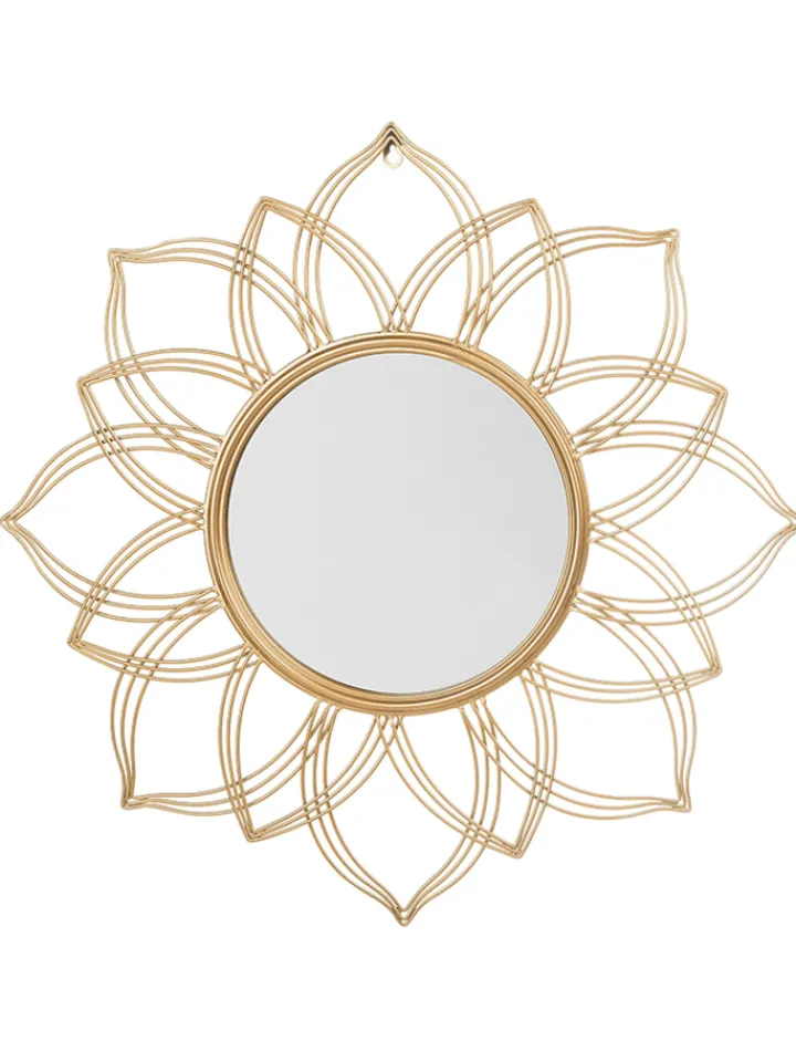 Beliani Spiegel<Dekospiegel MILLY in Gold - (W) 67 x (H) 67 x (L) 4 cm