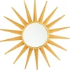 Beliani Spiegel<Dekospiegel PERELLI in Gold - (W) 60 x (H) 60 x (L) 3 cm