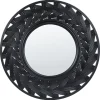 Beliani Spiegel<Dekospiegel TIERGA in Schwarz - (W) 60 x (H) 60 x (L) 6 cm