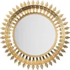 Beliani Spiegel<Dekospiegel VOREY in Gold - (W) 60 x (H) 60 x (L) 4 cm