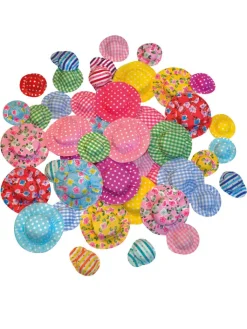 Playbox Kreativbedarf & Do-It-Yourself<Deko-Stoffhüte in Bunt - 50 Stück