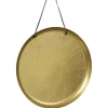 MARELIDA Dekoschalen<Dekotablett Dekoteller aus Metall magnetisch D: 38,5cm in gold
