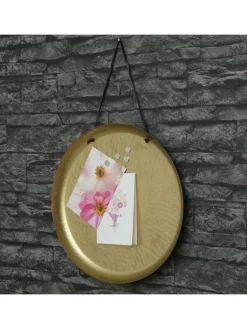 MARELIDA Dekoschalen<Dekotablett Dekoteller aus Metall magnetisch D: 38,5cm in gold