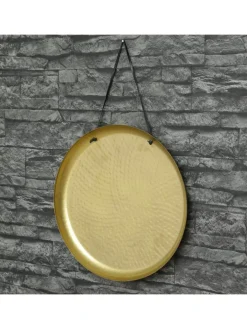 MARELIDA Dekoschalen<Dekotablett Dekoteller aus Metall magnetisch D: 38,5cm in gold
