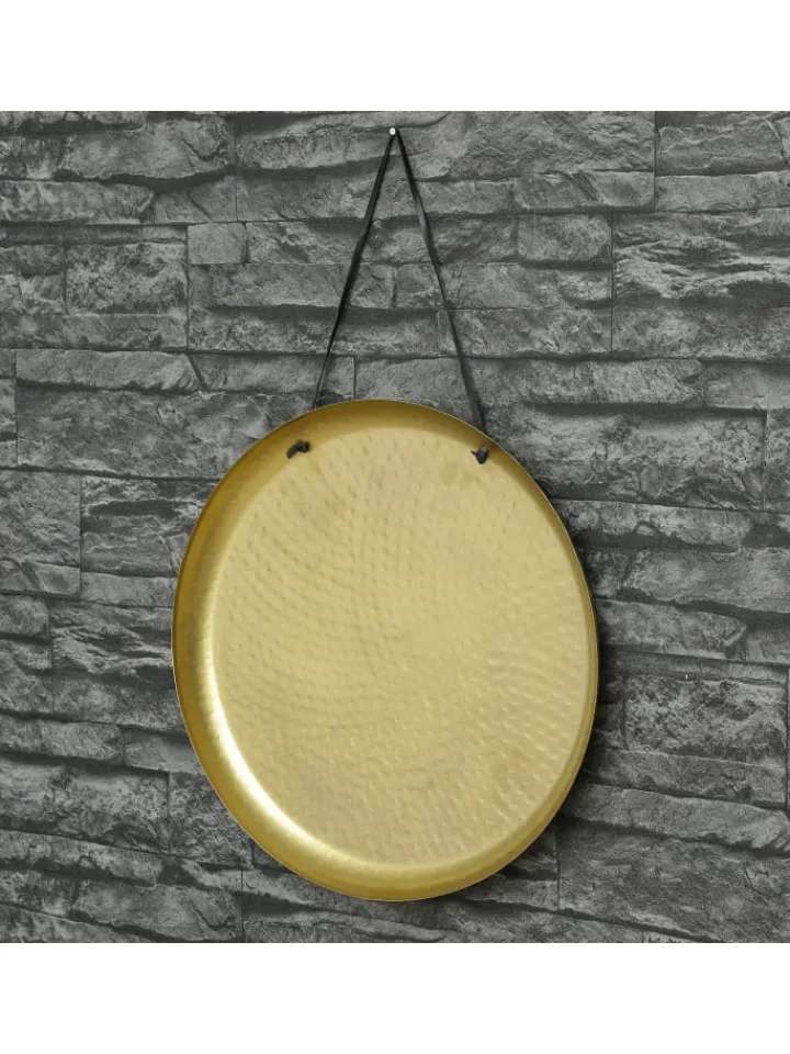 MARELIDA Dekoschalen<Dekotablett Dekoteller aus Metall magnetisch D: 38,5cm in gold