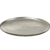 MARELIDA Dekoschalen<Dekoteller Dekotablett runder Kerzenteller Aluminium D: 30cm in silber