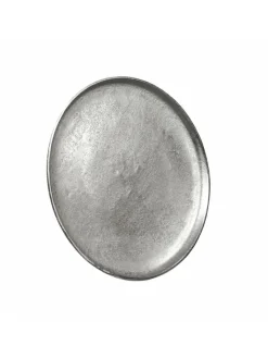 MARELIDA Dekoschalen<Dekoteller Dekotablett runder Kerzenteller Aluminium D: 20cm in silber