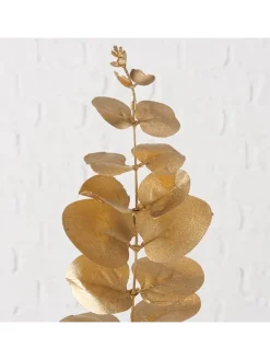 Boltze Kerzen, Vasen & Mehr<Dekozweig "Eukalyptus" in Gold - (H)80 cm