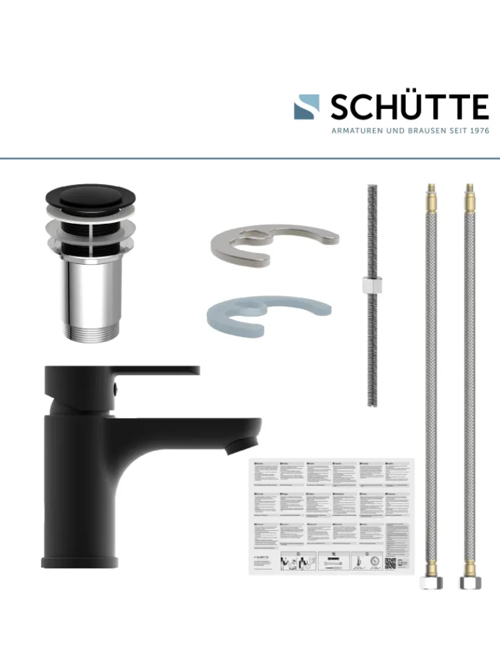 Franz Joseph Schütte Badarmaturen<DENVER Waschtischarmatur, Schwarz matt