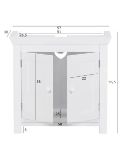 KADIMA DESIGN Badmöbel<Design Waschbeckenunterschrank WL1.350 Badunterschrank mit 2 Türen