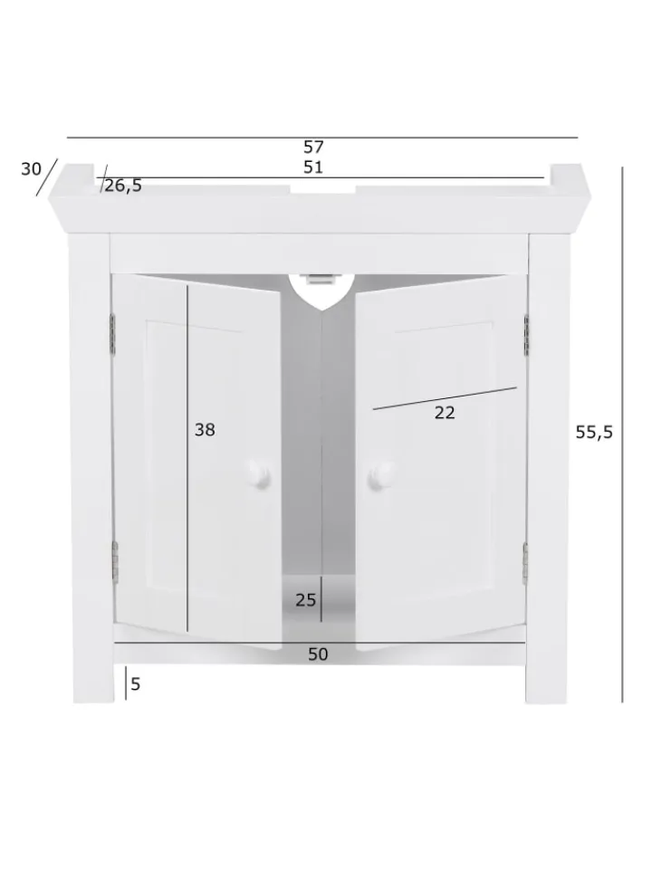 KADIMA DESIGN Badmöbel<Design Waschbeckenunterschrank WL1.350 Badunterschrank mit 2 Türen