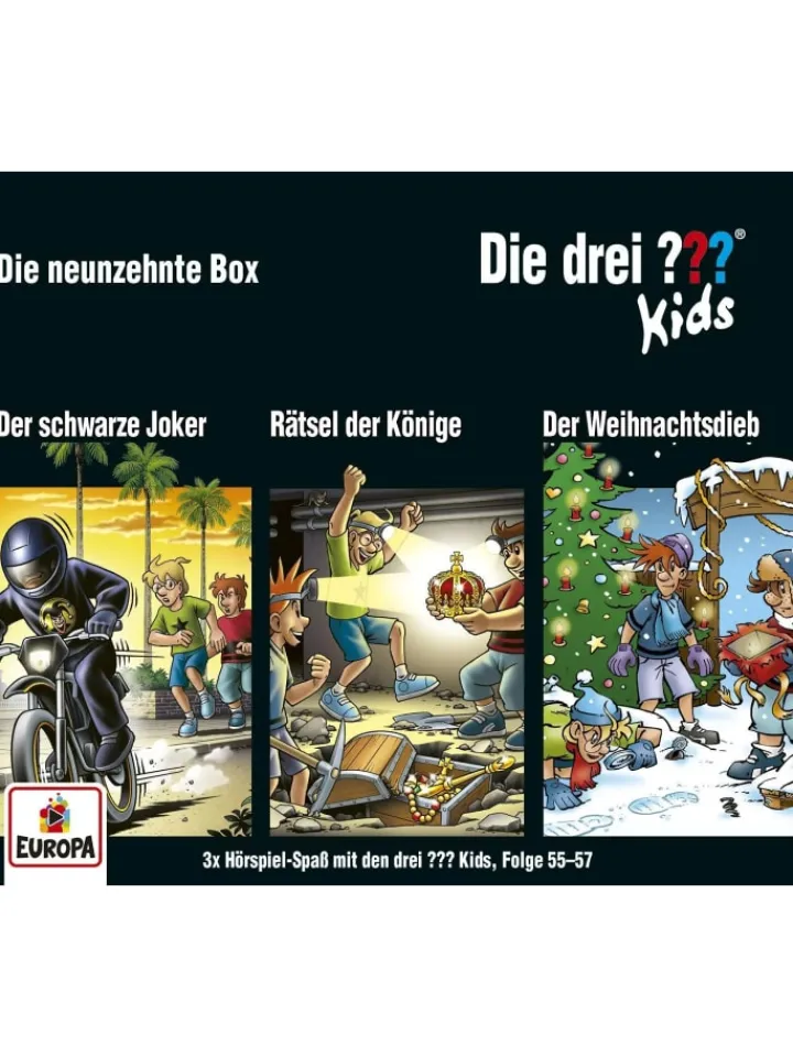 United Soft Media Hörbücher<Die drei ??? Kids - 3er Box 19. Folgen 55 - 57 | Der schwarze Joker / Rätsel...