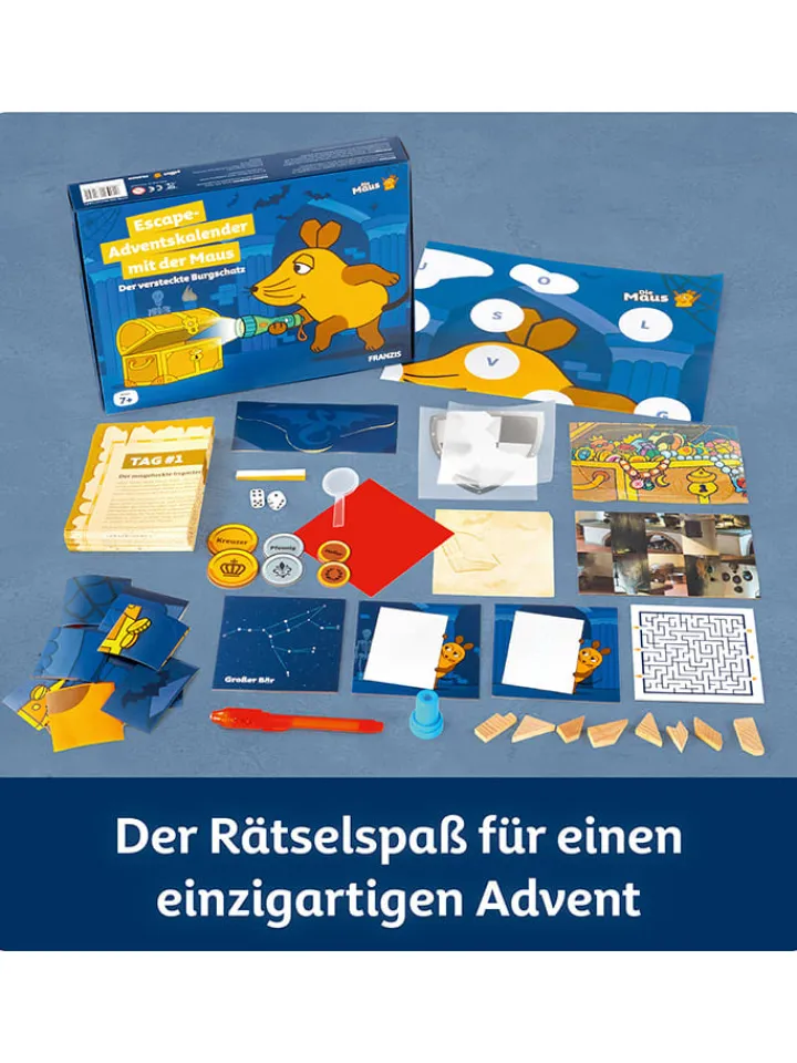 FRANZIS Adventskalender<Die Maus Escape-Adventskalender mit der Maus - ab 7 Jahren