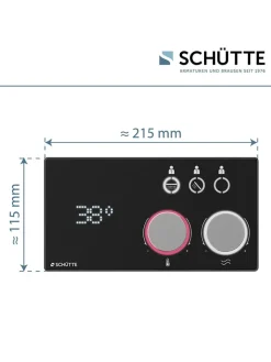 Schütte Badarmaturen<Digitales Duschsystem ''Aquadot'' in Schwarz/ Chrom