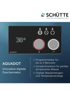 Schütte Badarmaturen<Digitales Duschsystem ''Aquadot'' in Schwarz/ Chrom