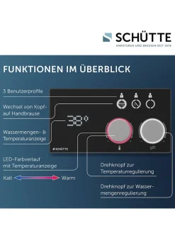Schütte Badarmaturen<Digitales Duschsystem ''Aquadot'' in Schwarz/ Chrom